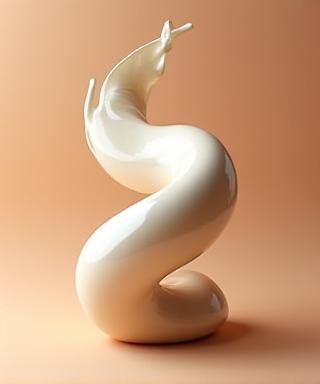 Twisted parametric ceramic sculpture